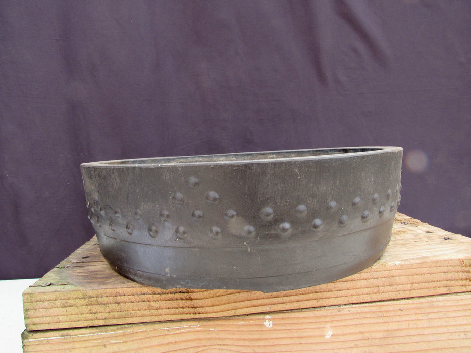 Brown Round Mica Bonsai Pot - 14" Profile