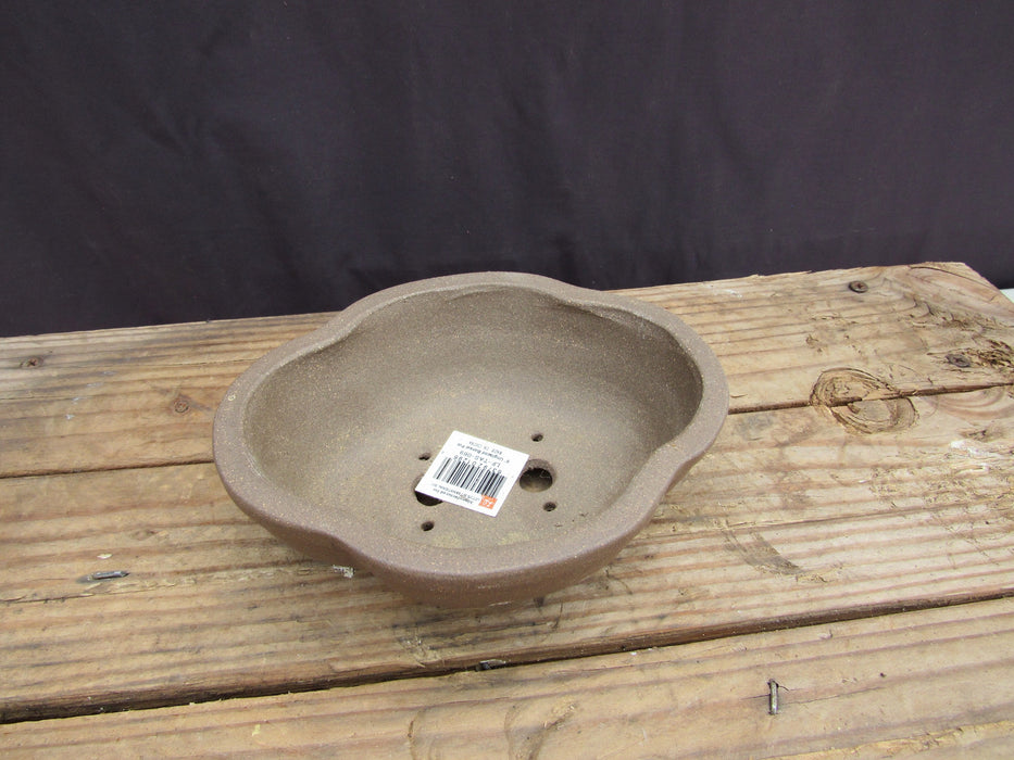 Unglazed Ceramic Professional Bonsai Pot - Lotus - Inside