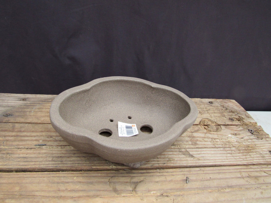 Unglazed Ceramic Professional Bonsai Pot - Lotus - Inside