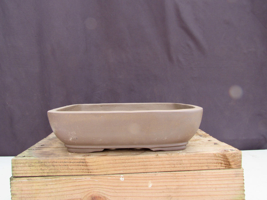 Unglazed Ceramic Professional Bonsai Pot - Rectangle - Profile