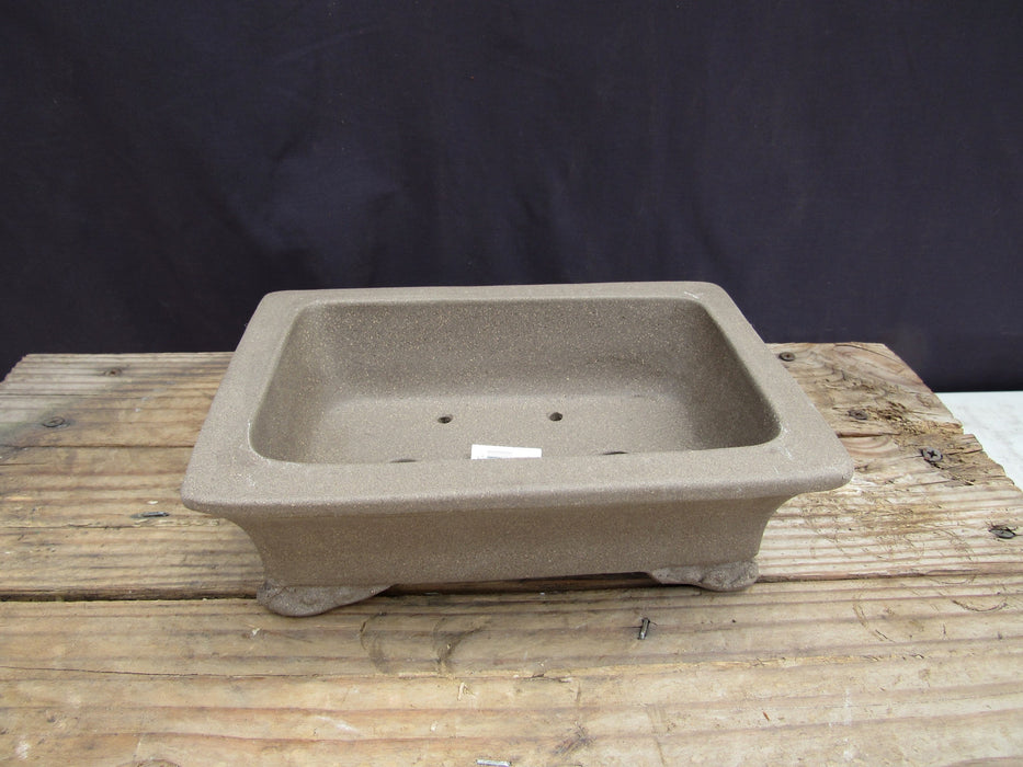 Unglazed Ceramic Professional Bonsai Pot - Rectangle - Inside