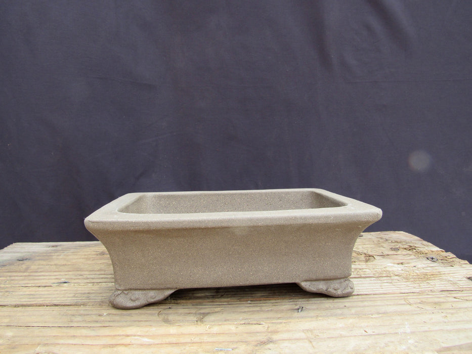 Unglazed Ceramic Professional Bonsai Pot - Rectangle