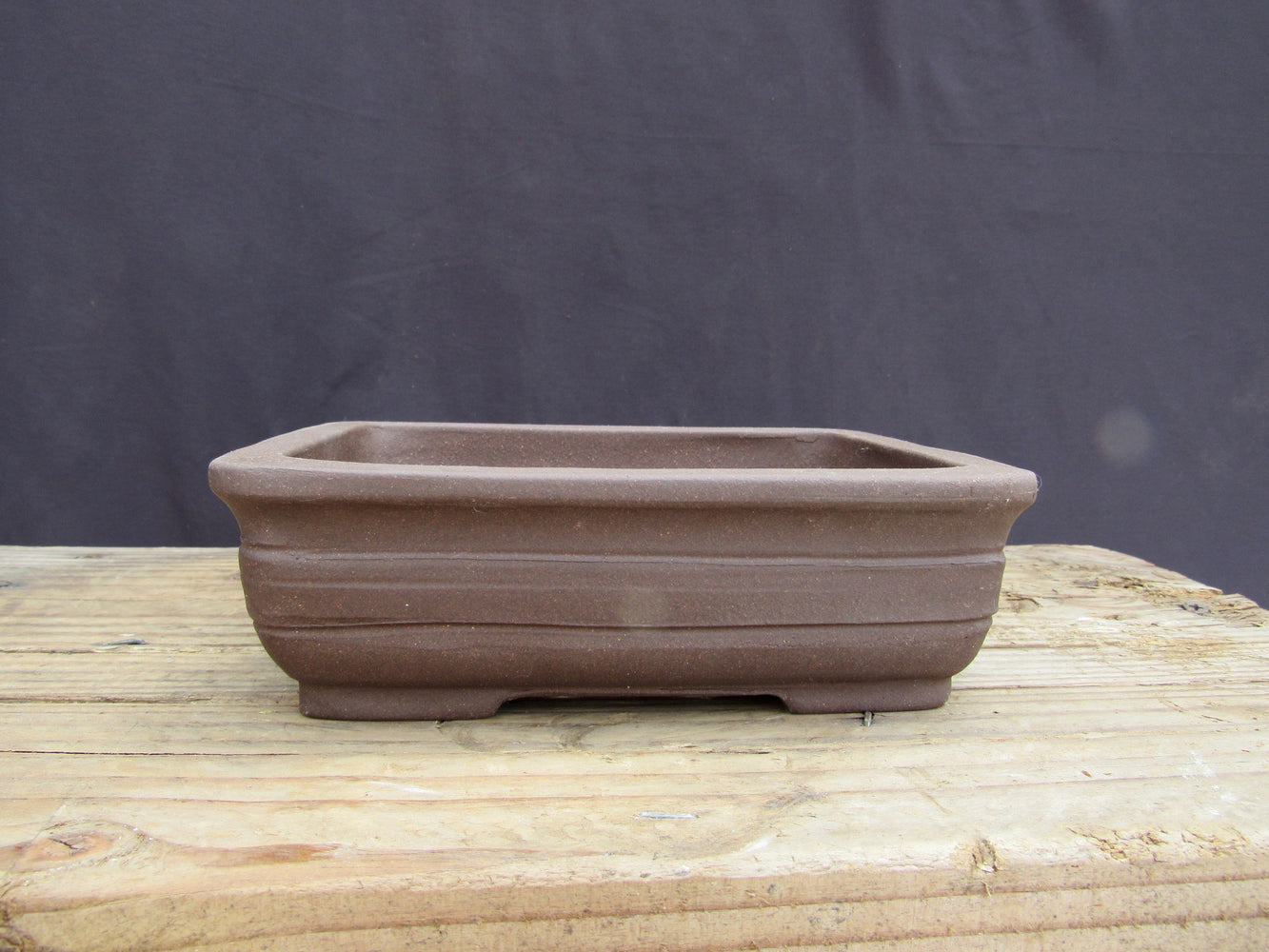 Unglazed Ceramic Professional Bonsai Pot - Rectangle