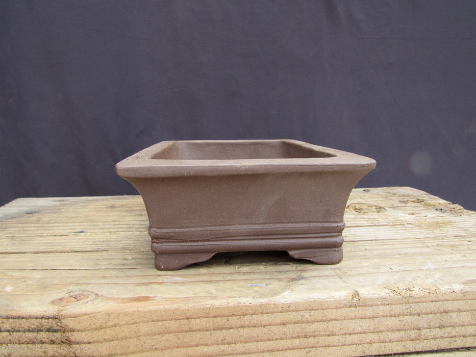 Unglazed Ceramic Professional Bonsai Pot - Rectangle - Side